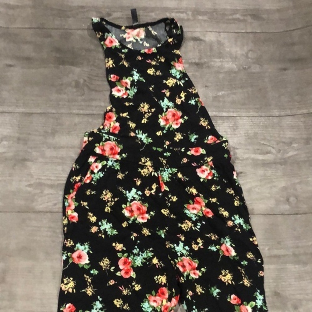 Full tilt girls floral sleeveless jumpsuit